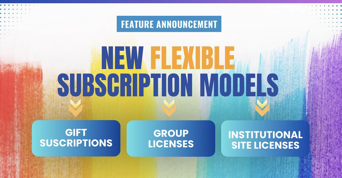 Gift Subscriptions · Group Licenses · Institutional Site Licenses