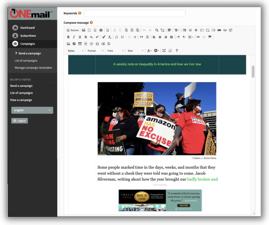 ONEmail Campaign